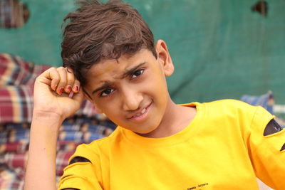 Portrait of boy smiling