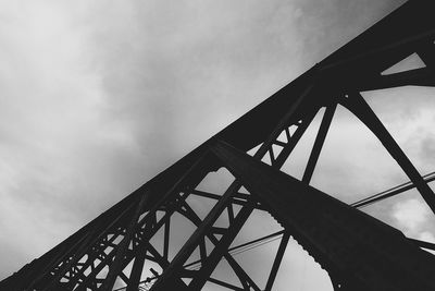 Low angle view of bridge against sky