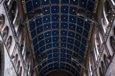 Low angle view of carlisle cathedral ceiling