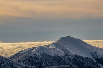 Mountains covered in snow