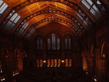 View of illuminated cathedral