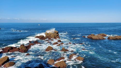 Scenic view of sea against sky