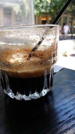 Close-up of coffee on table