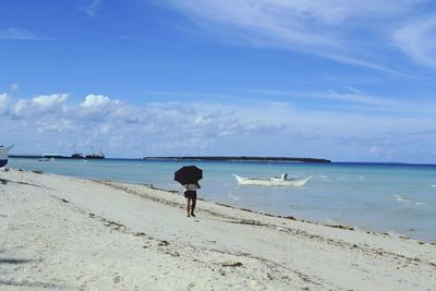 View of people on beach