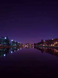 Illuminated city at night