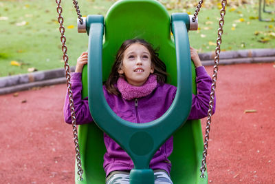 Girl playing at park