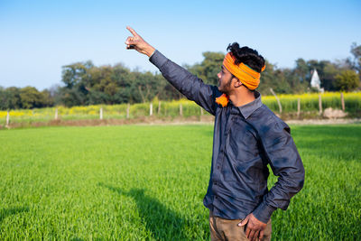 Man standing on field