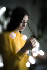 Woman looking at camera