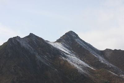 Low angle view of mountain against sky