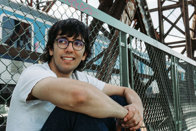 Portrait of young man smiling