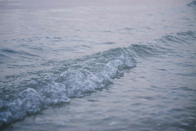 Sea waves rushing towards shore