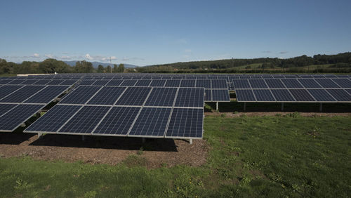 Solar collector field and photovoltaics for generating sustainable energy and power