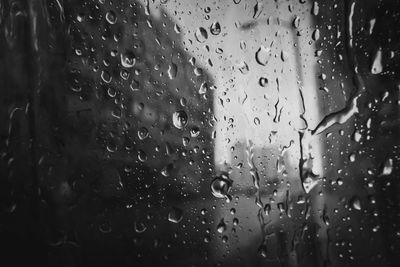 Raindrops on glass window