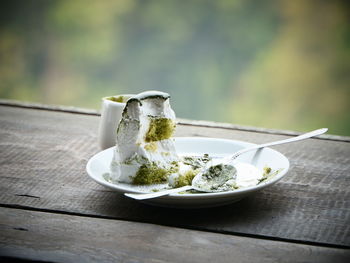 Close-up of food on table