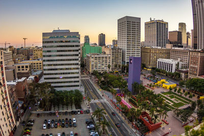 High angle view of city