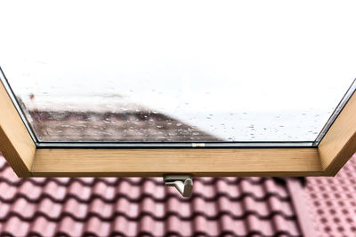 Close-up of wet glass window