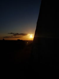 Scenic view of silhouette landscape against sky during sunset