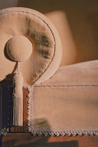 High angle view of table at home