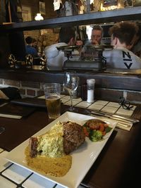 Group of people in restaurant