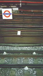 Railroad track at night