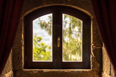 Close-up of window in building