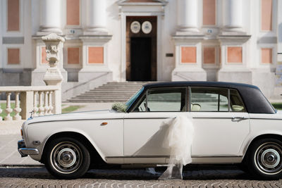 Vintage car on street