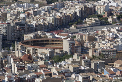 High angle view of cityscape