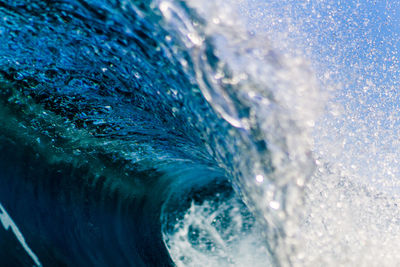 Close-up of bubbles in sea