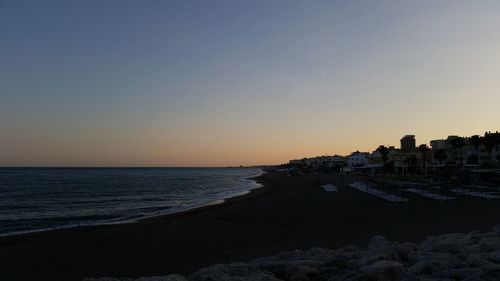 View of sea at sunset