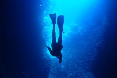 Full length of person swimming in sea