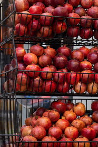 Full frame shot of apples in market