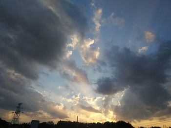 Low angle view of sky during sunset