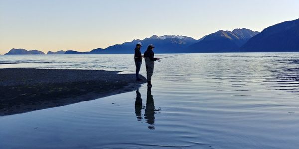 Fisherman waterscape. alaska