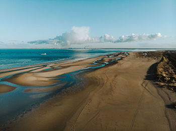 Panoramic view of beach against sky