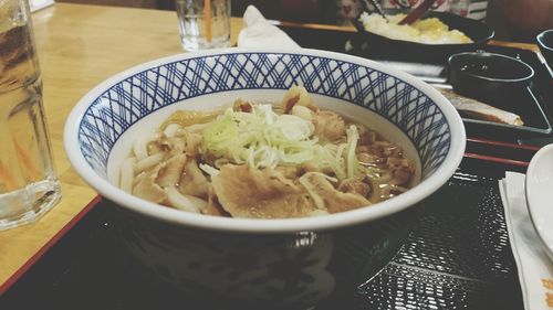 Close-up of served food