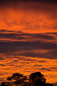 Scenic view of dramatic sky during sunset