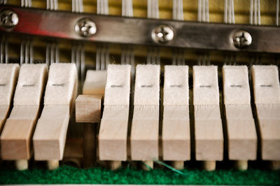 Close-up of piano keys