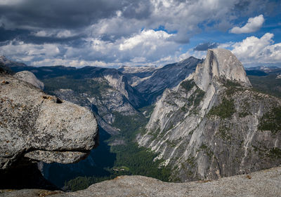 Panoramic shot of rocks in mountains against sky