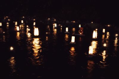 Illuminated city at night