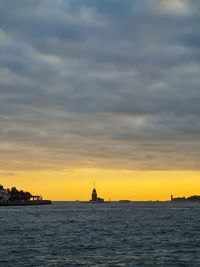 Asia and europe in one frame - an istanbul scenic sunset view