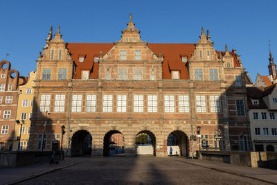 Low angle view of historic building against sky