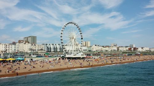 Ferris wheel in amusement park