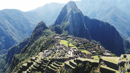 Scenic view of machu picchu