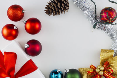 Directly above shot of christmas tree on table