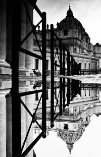 Reflection of building on water