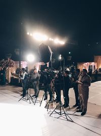 Group of people at music concert