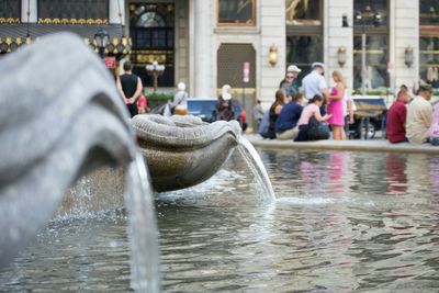 View of people in water