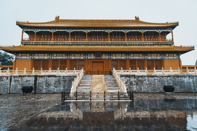 Low angle view of historic building