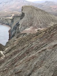 Scenic view of rocky mountains