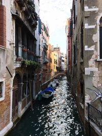 Canal amidst buildings in city
